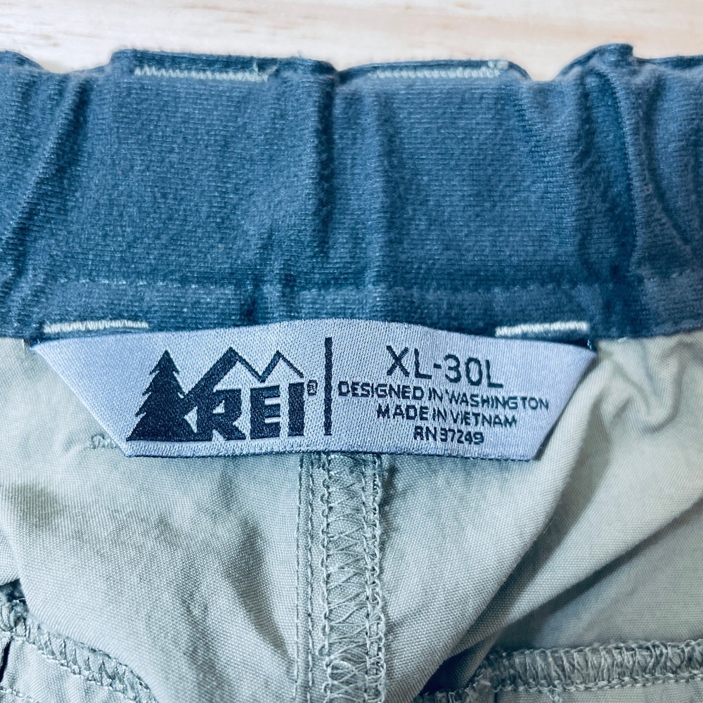 REI Sahara Convertible Cargo Hiking Pants Mens XL-30L Tan Nylon Zip Off Shorts - Picture 5 of 11